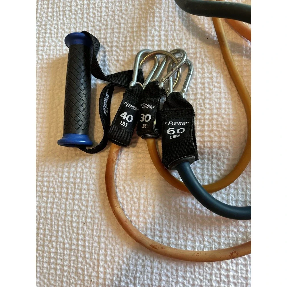 Fitness Gear Resistance Bands‎ Set 30lb 40lb 60lb Pro Series Cables NWT